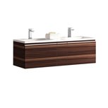 Badkamermeubel wastafel onderkast 140x45x48cm Bruin - Milano ME-1400 STONEART Badkamermeubel wastafel onderkast 140x45x48cm Bruin - Milano ME-1400 STONEART