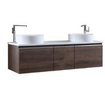 Badkamermeubel 160x45x48cm Donker eiken - Milano ME-1600pro-6 STONEART Badkamermeubel 160x45x48cm Donker eiken - Milano ME-1600pro-6 STONEART