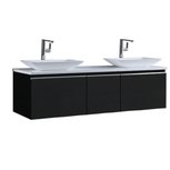 Badkamermeubel 160x45x48cm Donker grijs - Milano ME-1600pro-1 STONEART Badkamermeubel 160x45x48cm Donker grijs - Milano ME-1600pro-1 STONEART