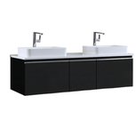 Badkamermeubel 160x45x48cm Donker grijs - Milano ME-1600pro-5 STONEART Badkamermeubel 160x45x48cm Donker grijs - Milano ME-1600pro-5 STONEART