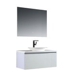 Badkamermeubelset 100x45x48cm Wit incl. spiegel - Milano 1000pro3 STONEART Badkamermeubelset 100x45x48cm Wit incl. spiegel - Milano 1000pro3 STONEART