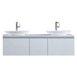 Badkamermeubel 160x45x48cm Wit - Milano ME-1600pro-3 STONEART Badkamermeubel 160x45x48cm Wit - Milano ME-1600pro-3 STONEART