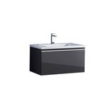 Badkamermeubel wastafel onderkast 80x45x48cm Donker grijs - Milano ME-0800 STONEART Badkamermeubel wastafel onderkast 80x45x48cm Donker grijs - Milano ME-0800 STONEART