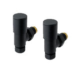 Eastbrook - Radiatorkraan rond mat zwart met hoekaansluiting Eastbrook - Radiatorkraan rond mat zwart met hoekaansluiting