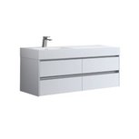 Badmeubel met wastafel EAGO Mailand ML-1400 Hoogglans Wit 140x48 Badmeubel met wastafel EAGO Mailand ML-1400 Hoogglans Wit 140x48