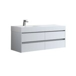 Badmeubel met wastafel EAGO Mailand ML-1400 Mat Wit 140x48 Badmeubel met wastafel EAGO Mailand ML-1400 Mat Wit 140x48