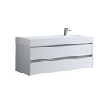 Badmeubel met wastafel EAGO Mailand ML-1400 Mat Wit 140x48 Badmeubel met wastafel EAGO Mailand ML-1400 Mat Wit 140x48