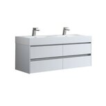 Badmeubel met wastafel EAGO Mailand ML-1400 Hoogglans Wit 140x48 Badmeubel met wastafel EAGO Mailand ML-1400 Hoogglans Wit 140x48