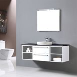 Badkamermeubelset met waskom EAGO Neapel NA-1400 wit-zwart 140x47 Badkamermeubelset met waskom EAGO Neapel NA-1400 wit-zwart 140x47