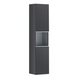 Badkamerkast kolomkast 155x36cm hoogglans donkergrijs - Milano ME1550B StoneArt Badkamerkast kolomkast 155x36cm hoogglans donkergrijs - Milano ME1550B StoneArt