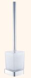 Vercelli toiletborstel met houder chrome/melkglas - Eastbrook Vercelli toiletborstel met houder chrome/melkglas - Eastbrook