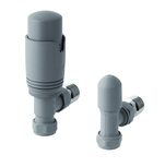 Eastbrook - Radiatorkraan thermostatische met afsluiter in mat grijs met hoekaansluiting Eastbrook - Radiatorkraan thermostatische met afsluiter in mat grijs met hoekaansluiting