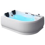 EAGO GE101TS AWT Whirlpool Bubbelbad 180x120cm Rechts Wit EAGO GE101TS AWT Whirlpool Bubbelbad 180x120cm Rechts Wit