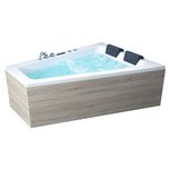 EAGO GE104E Whirlpool Bubbelbad 170x130cm Links met Hout-Paneel EAGO GE104E Whirlpool Bubbelbad 170x130cm Links met Hout-Paneel