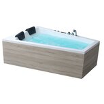 EAGO GE105E Whirlpool Bubbelbad 180x130cm Rechts met Hout-Paneel EAGO GE105E Whirlpool Bubbelbad 180x130cm Rechts met Hout-Paneel
