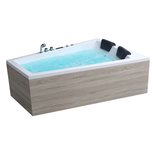 EAGO GE105E Whirlpool Bubbelbad 180x130cm Links met Hout-Paneel EAGO GE105E Whirlpool Bubbelbad 180x130cm Links met Hout-Paneel
