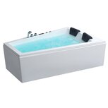 EAGO GE105E Whirlpool Bubbelbad 180x130cm Links Wit Acryl EAGO GE105E Whirlpool Bubbelbad 180x130cm Links Wit Acryl