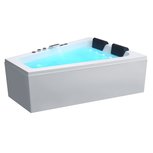 EAGO GE104TSL Whirlpool Bubbelbad 170x130cm Links Wit Acryl EAGO GE104TSL Whirlpool Bubbelbad 170x130cm Links Wit Acryl