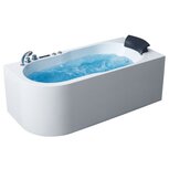 EAGO GE107E Whirlpool Bubbelbad 170x80cm Links Wit Acryl EAGO GE107E Whirlpool Bubbelbad 170x80cm Links Wit Acryl