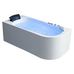 EAGO GE107TSL AWT Whirlpool Bubbelbad 170x80cm Rechts Wit Acryl EAGO GE107TSL AWT Whirlpool Bubbelbad 170x80cm Rechts Wit Acryl
