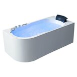 EAGO GE107TSL Whirlpool Bubbelbad 170x80cm Links Wit Acryl EAGO GE107TSL Whirlpool Bubbelbad 170x80cm Links Wit Acryl