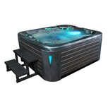 Eago AWT Whirlpool SPA IN-591 Premium Cloudy Black 220x186 Grijs Eago AWT Whirlpool SPA IN-591 Premium Cloudy Black 220x186 Grijs