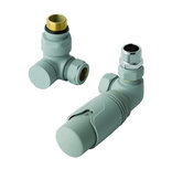 Eastbrook - Radiatorkraan thermostatische met afsluiter in mat grijs met haakse aansluiting Eastbrook - Radiatorkraan thermostatische met afsluiter in mat grijs met haakse aansluiting